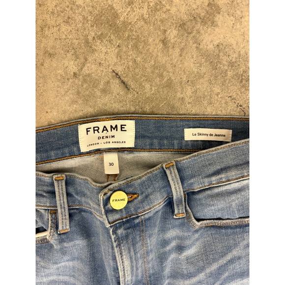 FRAME Denim Le Skinny de Jeanne‎ Distressed Jeans Size 30 - Picture 2 of 3
